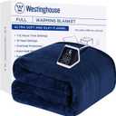 Westinghouse Full Size Electric Heating Blanket, 10 Levels, Auto Shut Off, Fast Heating, Machine Washable (72x84 Inches, Navy Blue)