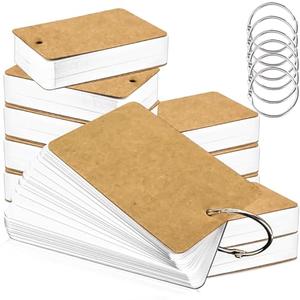 MotBach 300 Pcs Flash Cards 2x3 Inch Index Cards with Ring Lined Note Card Bood Flashcards, Mini Blank Flash Cards 2x3 White Card Pad Index Note Bood 2 x 3 Notecards for Studying School Supply College
