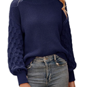 PRETTYGARDEN Women's 2025 Winter Pullover Sweater Casual Long Sleeve Crewneck Loose Chunky Knit Jumper Tops Blouse, S