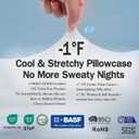 Side Sleeper Pillow  Soft Ergonomic Cervical-Neck-Pillow for Neck Pain Relief, Ice Silk Zipperless Pillowcase, Eco Friendly and Durable Material (White)