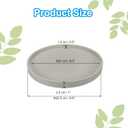 PATIKIL 8.9 Inch Round Ceramic Plant Saucer, Plant Saucer Tray Flower Planter Drip Tray for Indoors Outdoors Patio Balcony, Gray