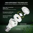 Grow Light Bulbs, A15 7W Plant Light Bulb for Indoor Growing, High PPFD, Full Spectrum, 60W Equivalent, E26 Base, LED Grow Lights for Indoor Plants, Seed Starting 3pack