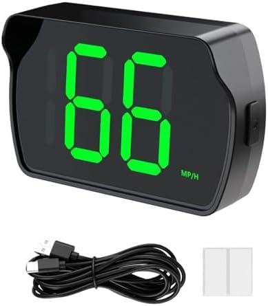 GUGUMO GPS Digital Speedometer for Car MPH, Golf Cart Universal HUD Speed Meter, Head Up Display Car Accessories with LED Large Font, Plug and Play for Car Truck Motor SUV All Vehicles