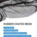 SAN LIKE Fishing Net Fish Landing Net Collapsible Fish Net with Anti-Slip Telescoping Rubber Pole Handle for Kids Adults in Saltwater Freshwater Multi-Size Extending to 37/42/43/51/69/71/89/98inch, 12 inches x 89 inches / 0.39 inches / 89"