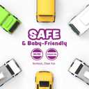Tub Works Vehicles Bath Cars Mold Free Bath Toys, 6 Pack | Sealed, No Hole Bath Toys Design Keeps Moisture Out | Soft, Squeezable & Float on Water | Fun Baby & Toddler Bath Toys | City Car Bath Toys