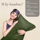 BEDELITE Body Pillow Cover, Rayon Made from Bamboo, Cooling Body Pillow Pillowcase for Hot Sleepers and Night Sweats, Breathable & Silky Soft Full Long Pillow Case Cover (Olive Green, 20x54 Inches)