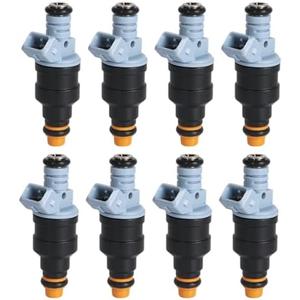 Riyhch 8 Pcs Fuel Injector F1TZ9F593D Fit for Ford F-250 1991-1996, for F-250 HD 1997, for F-350 for F-53 Motorhome Chassis for F-Super Duty 1991-1997, for Ford E-350 Econoline 1995-1996, V8 7.5L