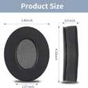 2 x Replacement Cooling-Gel Ear Pads for HyperX Cloud 1/2Alpha,Alpha S/Cloud Flight/Flight S/StingerStinger SStinger core/High-Density, Shock-Absorbing Foam,Ice Silk Fabric (Black)