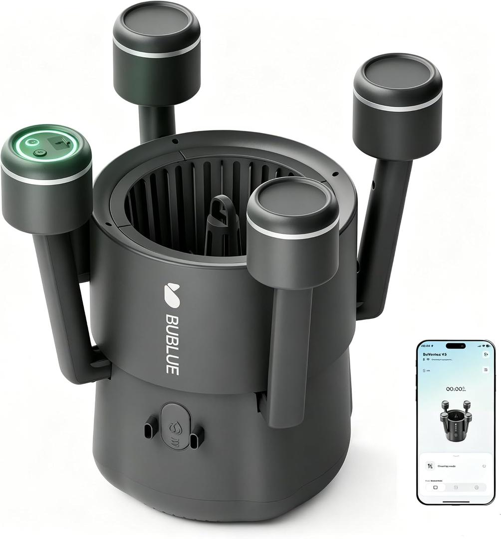 (2026 New) BUBLUE BuVortex V5 Pool Surface Skimmer Robot, Pool Cleaner with App Control,5L Filter, Dual Cleaning Modes, AI Navigation,Ideal for In-Ground & Above-Ground Pools,Space Gray