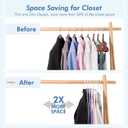 HOUSE DAY White Plastic Hangers 50 Pack, Plastic Clothes Hangers with Built-in Hooks, Durable and Strong Plastic Coat Hangers for Closet, Space Saving Clothing Hanger for Shirts, Coats, Skirt, Dress