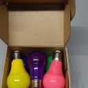 LED Colored Light Bulbs 9Watts (60W Equivalent), Non-Dimmable E26 Base for Wedding Halloween Christmas Party Bar Decor, 6-Pack