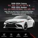 HKZ Custom Fit Camry Seat Covers for Toyota Camry 2018 2019 2020 2021 2022 2023 2024 XLE, XSE, XLE V6, XSE V6 - Gas Models Only & Avalon 2019-2022(Non-Hybrid) 5-Seats Full Set, Leather-Black