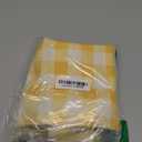 DII Checkered Tabletop Collection 100% Cotton, Machine Washable, Tablecloth, 52x52, Yellow