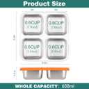 SUMERX 2 Pack Snack Box Containers Set, Stainless Steel 4 Compartment Lunchable Container, Reusable Food Storage Containers with Lids for Travel, Outdoor, Camping, Work(Orange/Blue)
