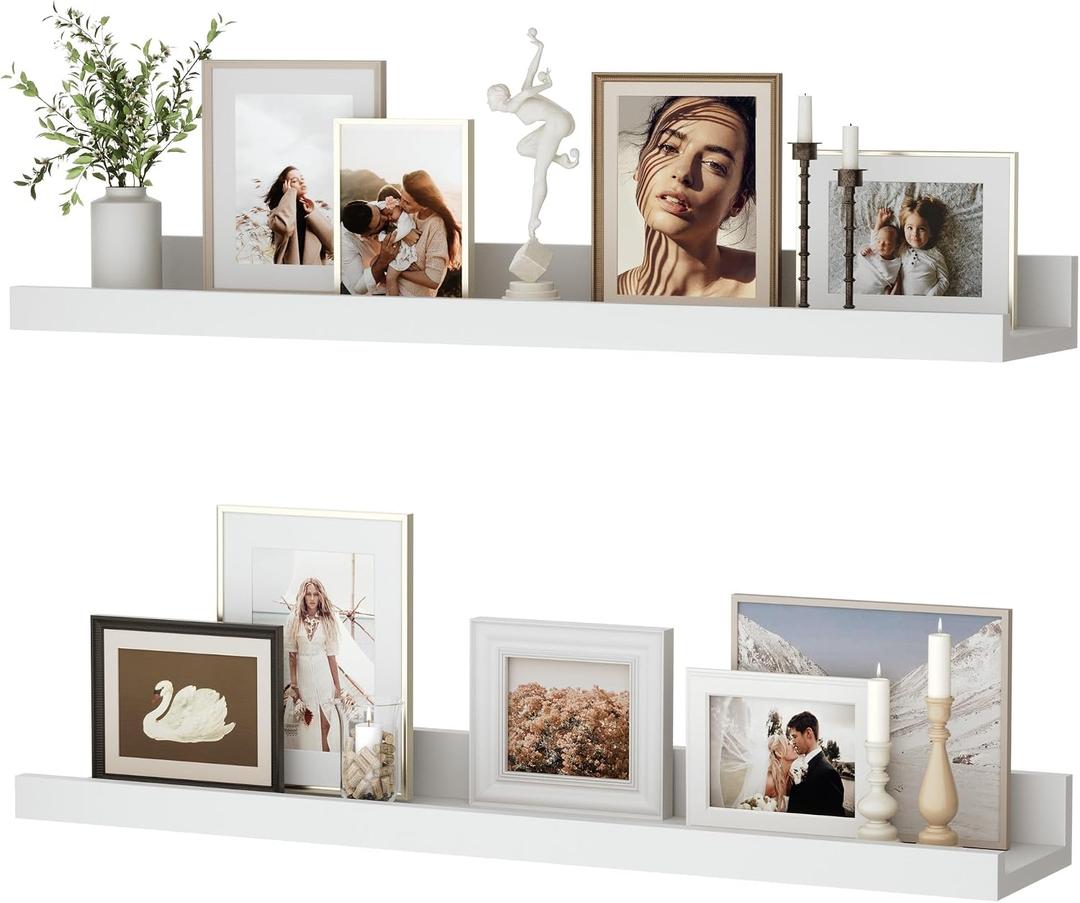 Picture Ledge Shelf, 24 inch Floating Shelves, 4.3in Deep, 2 Pack, 24 inch, Set of 2