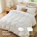 Bedsure Duvet Cover California King Size - Soft Double Brushed Bedding Set for Kids & Adults, Zipper Closure, 3 Pieces, Includes 1 Duvet Cover (104"x98") & 2 Pillow Shams, NO Comforter, Cream White