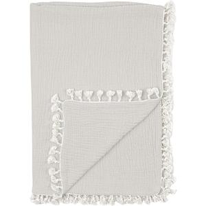 Crane Baby Muslin Swaddle Blanket, Soft Cotton Lightweight Nursery and Stroller Blanket for Baby Boys & Girls, Moonstone, 30" x 40"