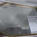Arch Vintage Gold Mirror,20"x30" Antique Baroque Beaded Traditional Ornate Distressed Wall Mirror for Washroom, Living Room, Entryway, Bathroom, Fireplace