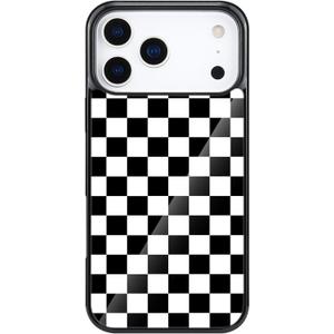 Designed for iPhone 17 Pro Max Case Checkered Pattern [Compatible with MagSafe] Military-Grade Drop Protection Non-Slip Sides Anti-Scratch Back Shockproof Magnetic Case for iPhone 17 Pro Max