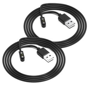 2 Pin Chargers for FitCloudPro Smart Watch Cord, 2-Pack [Model A & Model B, Only One Fit] 2.8MM Magnetic USB Charging Cable for Smart Watches with FitCloudPro APP