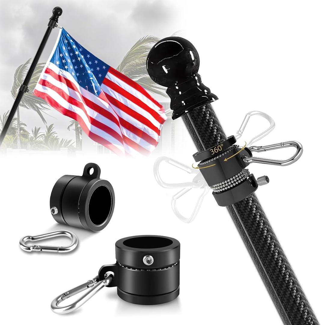 5 FT Carbon Fiber Flag Pole for Outside House, Heavy Duty Flag Pole for House, Porch, Wall, 1 Inch Flag Poles for 3x5 Flags Outdoor (Without Bracket)