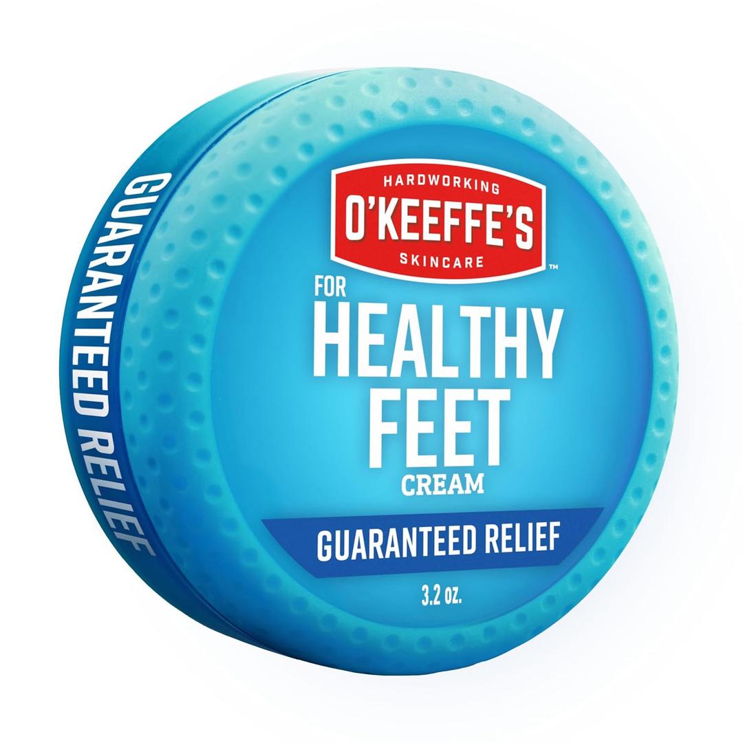O'Keeffe's for Healthy Feet Foot Cream - 3.2 oz Jar (1 Pack) - Relief for Extremely Cracked, Dry Feet, Repairing Skincare, Instantly Boosts and Retains Moisture Levels