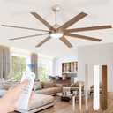 Fanbulous Ceiling Fans with Lights, 72 inch Large Ceiling Fan with Light and Remote, Champaign Gold Ceiling Fan for Living Room Patio, 6 Speeds, Reversible Quiet DC Motor, 3 CCT, Bi-color 8 Blades