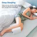 LESUMI Memory Foam Knee Pillow, Sleeping Leg Pillow, for Side Sleepers & Pregnant Women - for Spinal Alignment, Relief Sciatica, Knee, Back, Leg & Hip Pain, with Washable Cover & Travel Bag, White