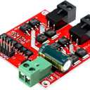 DROK DC Motor Driver, L298 Dual H Bridge Motor Speed Controller DC 6.5V-27V 7A PWM Motor Regulator Board 12V 24V Electric Motor Control Module Industrial 160W with Optocoupler Isolation