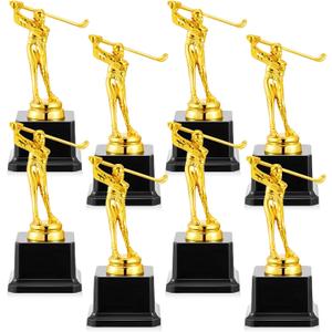 Tandefio Golf Trophy 6.7 x 3 Inch Gold Golfer Award Trophy Bulk Plastic Golfing Trophy Cup for Adults Reward Party Prop Golf Tournaments Competitions