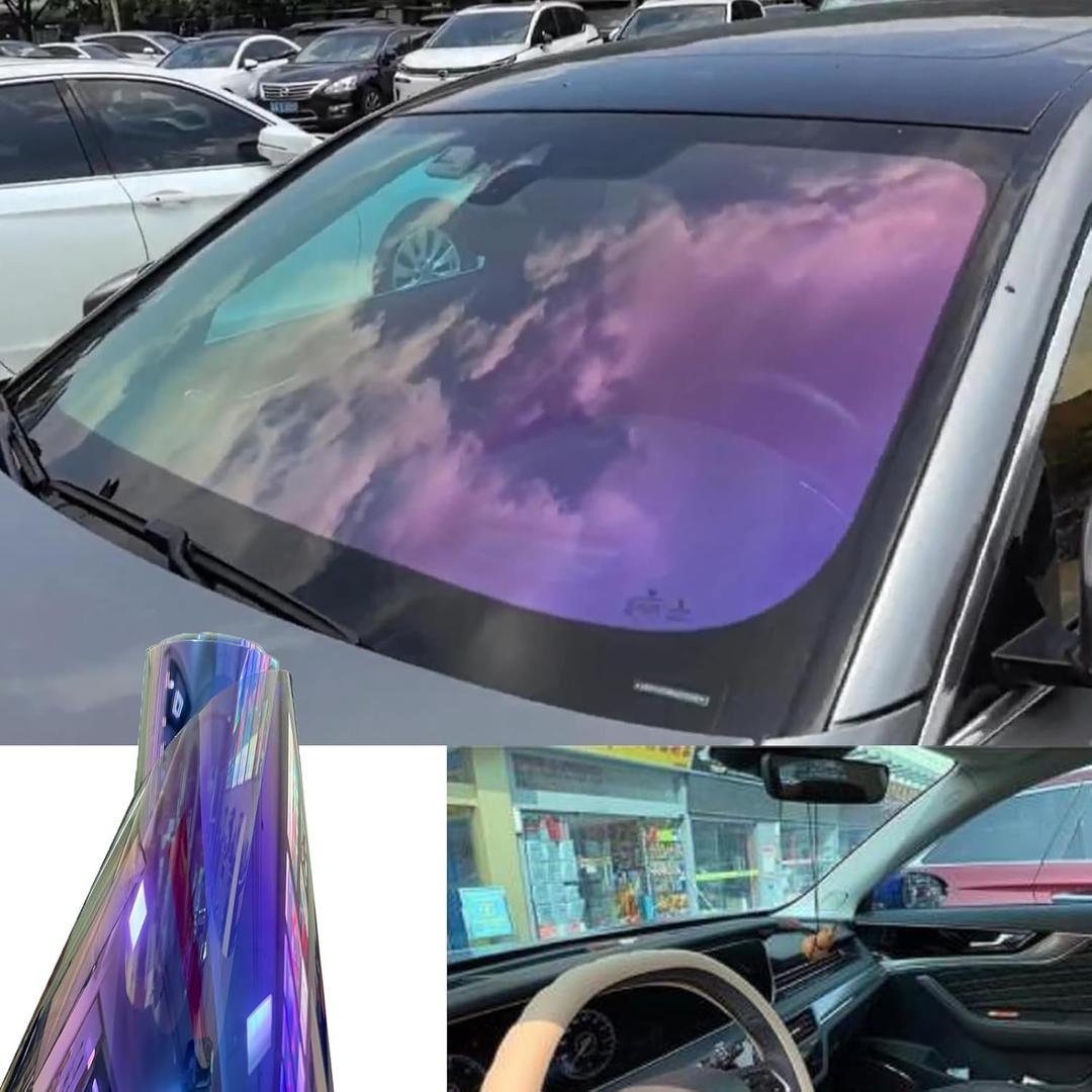 Chameleon Film Car Window Tint Auto Sticker (70% Purple, 40inX5ft)