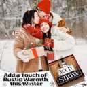 3 Pcs Winter Let It Snow Tiered Tray Decor Table Sign Winter Theme Wood Decorations Centerpiece Decor for Party Gift Desk(Snowman Style)