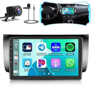 Roinvou [2G+64G] Car Radio for Nissan Sentra 2013-2017 with Wireless Carplay/Android Auto, 10.1 Inch Android 13 IPS Touch Screen Car Stereo, Bluetooth, GPS Navi, WiFi, SWC, 28UI, DSP + Backup Camera
