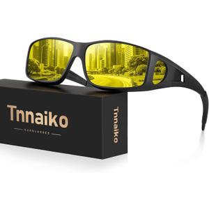 Night Driving Glasses for Men and Women Anti-Glare Night Vision Glasses for Safe Driving at Night