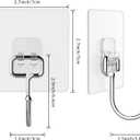 Large Hooks for Hanging Heavy-Duty 44Ib(Max) 10 Packs, Wall Hangers without Nails Self-Adhesive Traceless Clear and Removable, Waterproof and Rustproof Multiple Uses for Bathroom Kitchen Home
