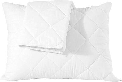 Quilted Pillow Protectors Queen Pair 20x30 Inches Extra Soft Thick Ultra Plus...