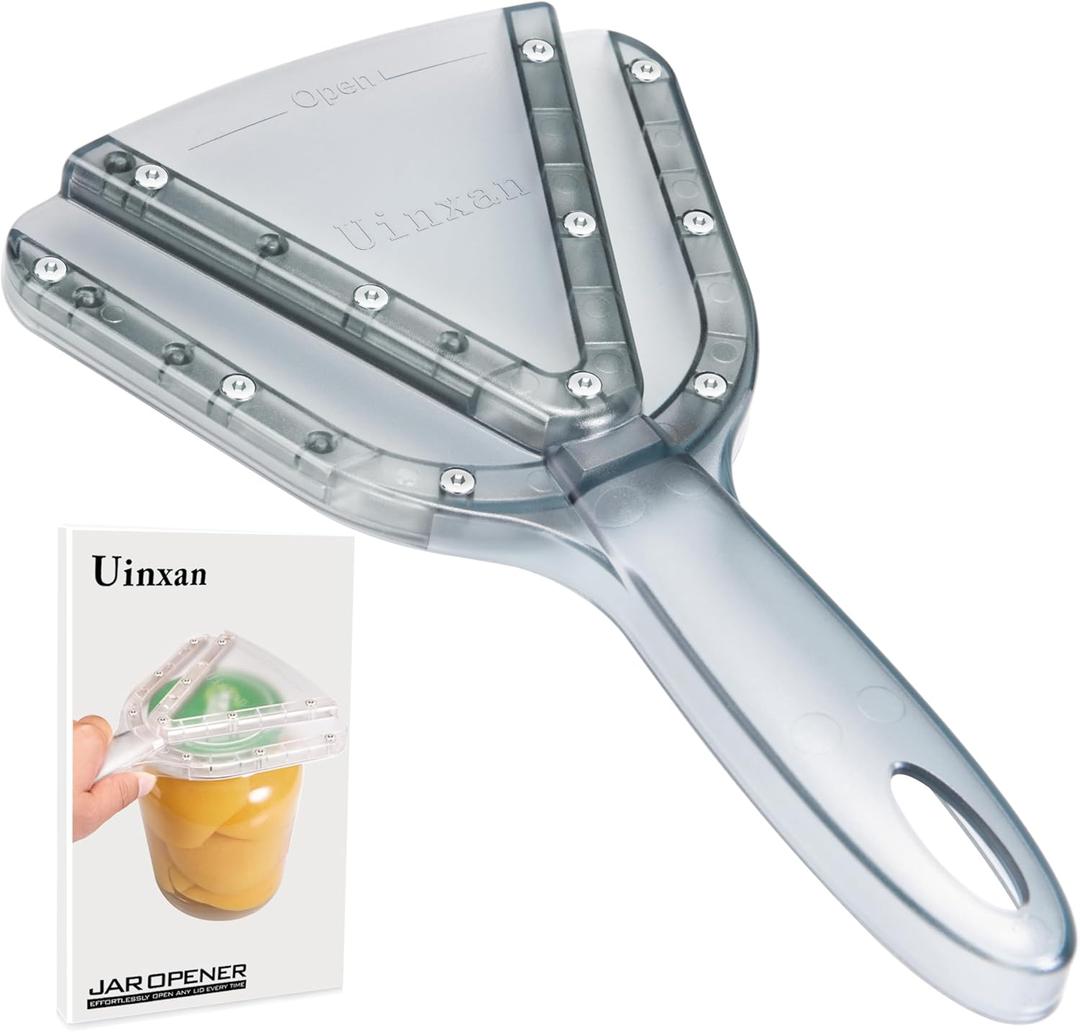 Uinxan Jar Opener for Weak Hand & Seniors with Arthritis,Easy Twist Off Bottle Caps,Patent | Unique Kitchen Gadgets,Handheld Lid Top Open for Elderly/Women/Men (Blue)