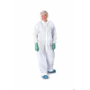 Medline NONCV120XXXL Spunbound Coverall, Heavyweight Polypropylene, 3X-Large, White (Pack of 25)