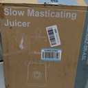 NEWBULIG Cold Press Juicer Machines, Masticating Juicer with High Juice Yield, Reverse Function, Stops Oxidation and Easy to Clean for Vegetables & Fruits, Silver