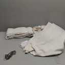 105 Inch Curtains Drapes Pinch Pleated Memory Trained Back Tab Light Filtering Semi Sheer Linen Textured Curtain for Bedroom Living Room with Hooks Window Panels 105 Inches Long 50 Inch Wide