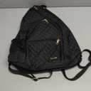 Sucipi Women's Pickleball Backpack - Quilted Crossbody Sling Bag for Tennis & Pickleball Paddle (Medium, Black)