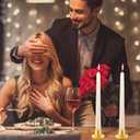 48 Pcs Gold Metal Taper Candle Holders Bulk for Wedding Pillar Candles Taper Candlesticks Holders Centerpieces Short Candle Stick Dinner Decor for Party Anniversary Dinning Table Gift (48, Gold)