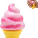 Ice Cream Squeeze Squishy, Ice Cream Cone Stress Relief Sensory Toy, Ice Cream Cone Squishy,Party Favors Summer Sensory Stress Relief (Pink)
