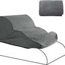 3 Step Foam Dog Stairs Replacement Cover (for AODISMAN Dog Ramp Only), Suitable Size: 22.4" L*15.7" W*15.7" H,Grey
