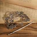 HAQUIL Crescent Moon Bat Hairpin Metal Bat Wings Hair Barrettes Vintage Gothic Hair Clip for Women