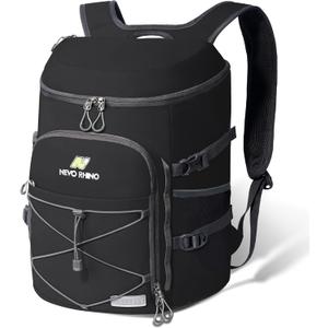 N NEVO RHINO Backpack Coolers Insulated Leak Proof 36/54 Cans, Portable Lightweight Waterproof Insulated Cooler Backpack for Men & Women Ideal for Camping, Travel, Beach, Picnics, Lunch & Day Trips (black)