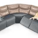 Timeles Waterproof Recliner Sectional Couch Covers,Extra Large Reclining Sofa Slipcover Without Backrest Thick Soft Washable (Gray, Seat-Only: 5-Seat) (Grey)