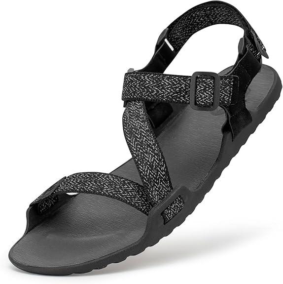 Men's Wide Barefoot Sandals - Minimalist | Zero Drop | Ultralight Trail Running Hiking Sandals Adjustable, Size: 11