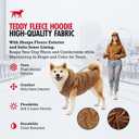Tuff Pupper Fleece Dog Hoodie Sweater | Teddy Sherpa Outer & Soft Polar Fleece Lining | Adjustable Fit Winter Coat with Hood, Leash Hole, Ribbed Cuffs (Brown, XL)