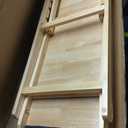 Adjustable Dog Ramp for Bed - 39" Long Foldable Wooden Ramp for Dogs to Get on Bed, Couch, or Car with 13.4" Wide Walking Space (Natural Wood with Gray Carpet)